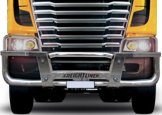 Polished stainless steel truck bar