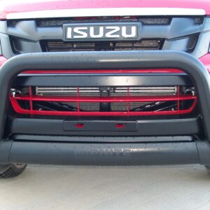 Isuzu D-Max black oval stainless steel nudge bar