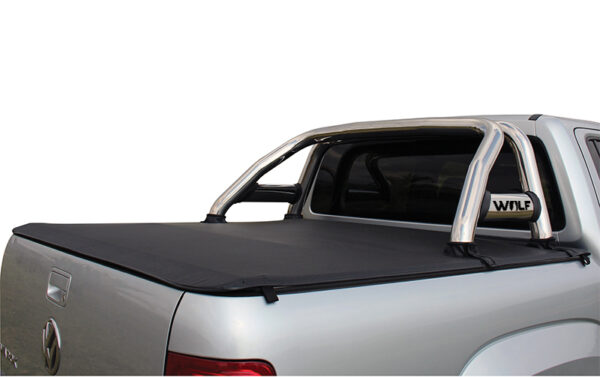 VW Amarok 2017 soft tonneau cover compatible with 2017 sports bar