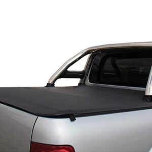 VW Amarok polished stainless steel sports bar with extended oval side tubes fitted on VW Amarok 2017 to 2022