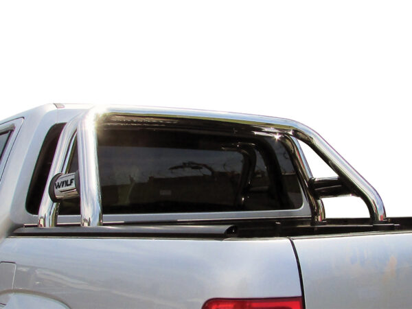 VW Amarok polished stainless steel sports bar fitted to double cab