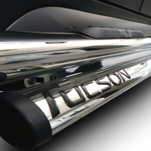 Polished stainless steel side steps for Hyundai Tucson