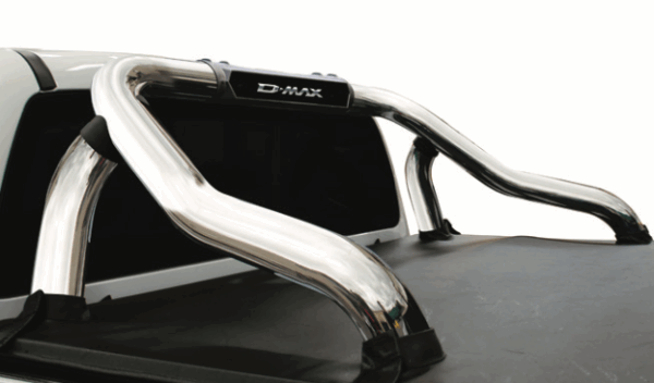 Isuzu D-Max Gen 7 Polished Stainless Steel Sports Bar for Double Cab and Extended Cab