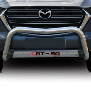 Mazda BT-50 with polished stainless steel nudge bar