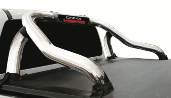 Isuzu D-Max Gen 7 Polished Stainless Steel Sports Bar with Brake Light