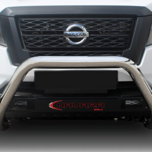 Nissan Navara polished stainless steel nudge bar (MY2021)