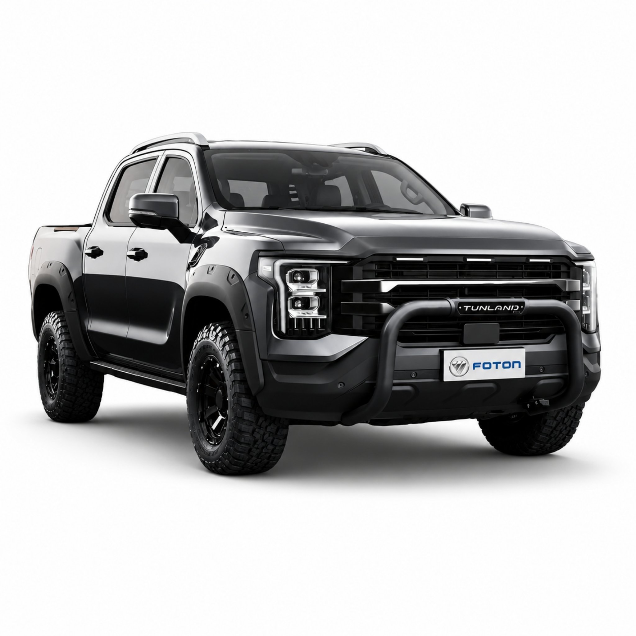 MAXE Foton Tunland aftermarket black coated stainless steel nudge bar South Africa