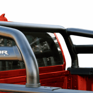 Ford Ranger MY2022 Next Gen Oval RollaTop-Compatible Black Stainless Steel Sports Bar, Double Cab