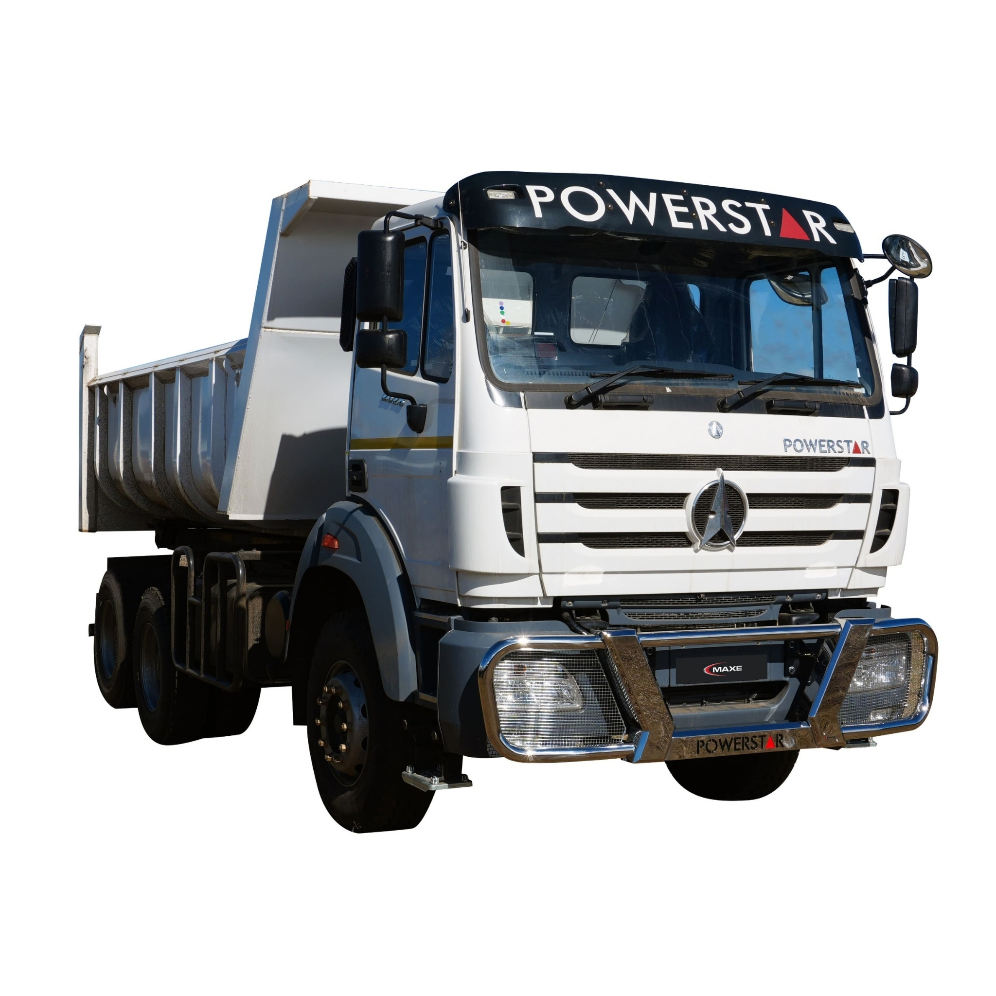 Powerstar BeiBen VX truck fitted with Maxe polished stainless steel truck bar